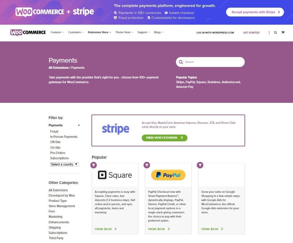 woocommerce payment gateways