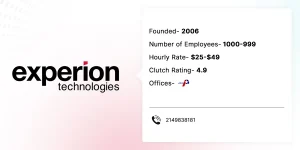 Top 10 Front End Development Companies in 2026 7 Experion Technologies