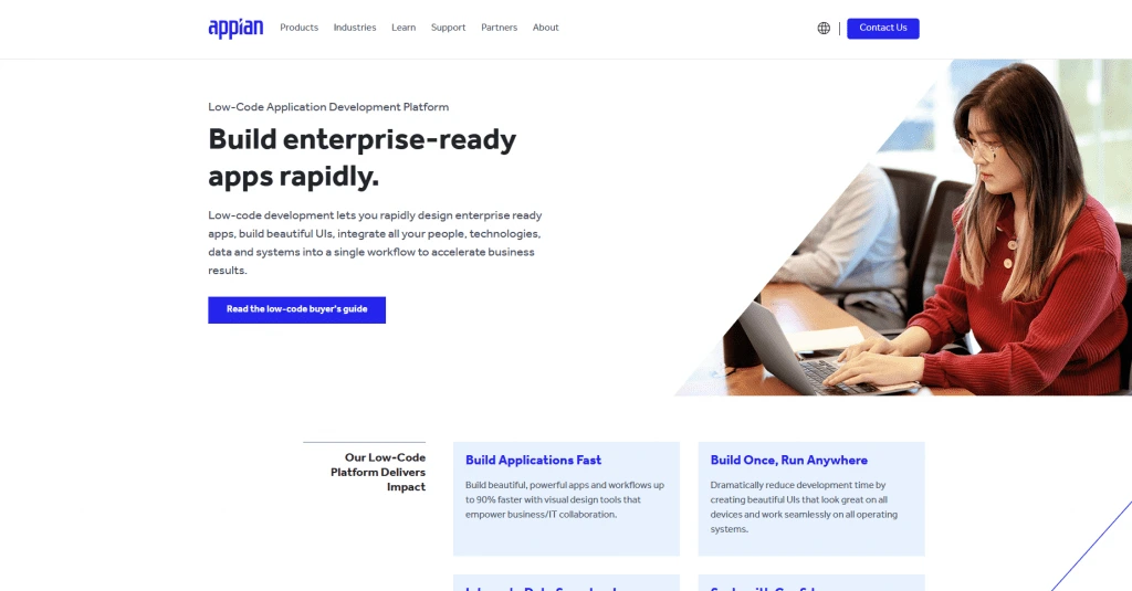 Best Low Code Development Platforms- Detailed Guide 2026 11 Appian website overview