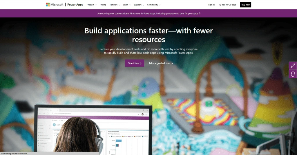 Best Low Code Development Platforms- Detailed Guide 2026 29 Microsoft Power Apps Website Overview