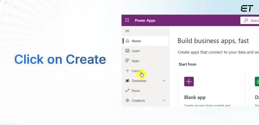 Step 2 Click on the ‘Create’ Option