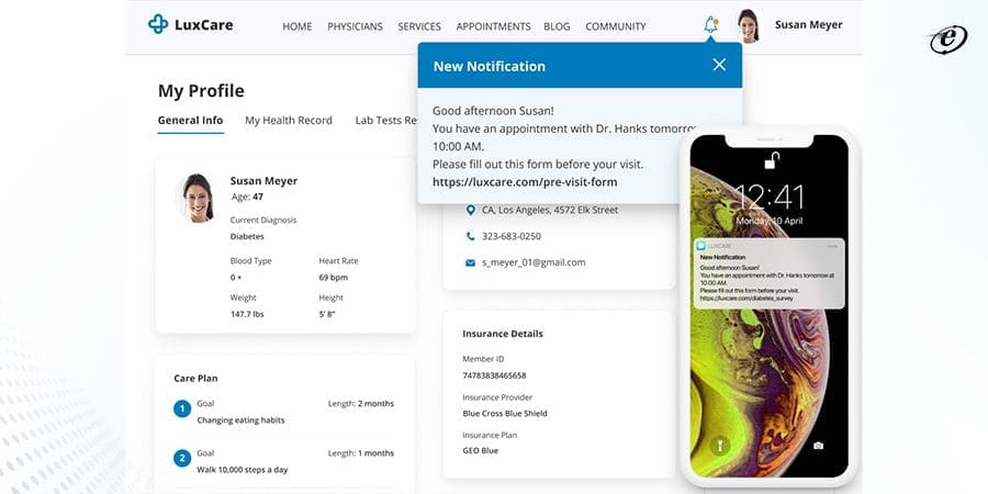 A Comprehensive Guide on Patient Portal Development 17 Notification