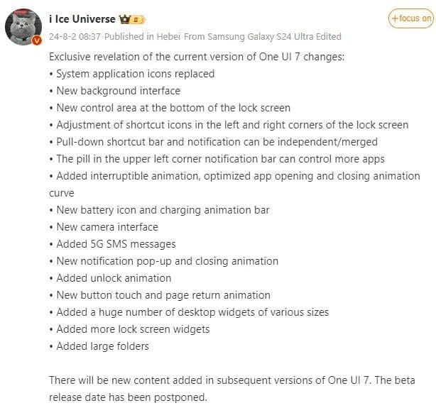 What's New in One UI 7.0