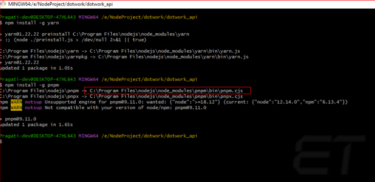 npm install -g pnpm