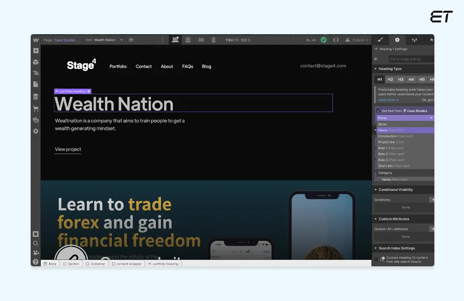 Webflow Analyzing the CMS Capabilities