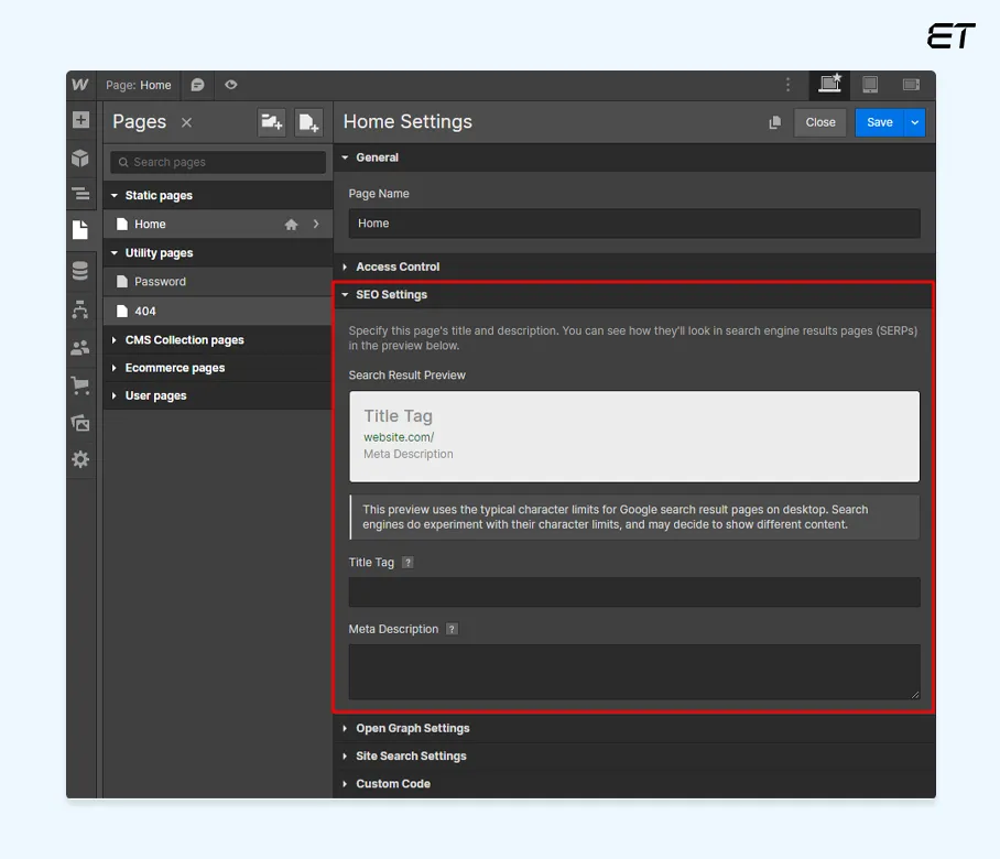 Webflow Unlocking SEO Opportunities