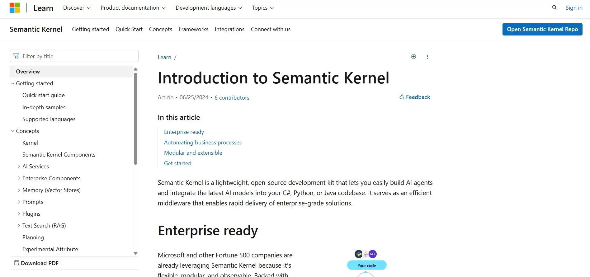 Microsoft Semantic Kernel Overview
